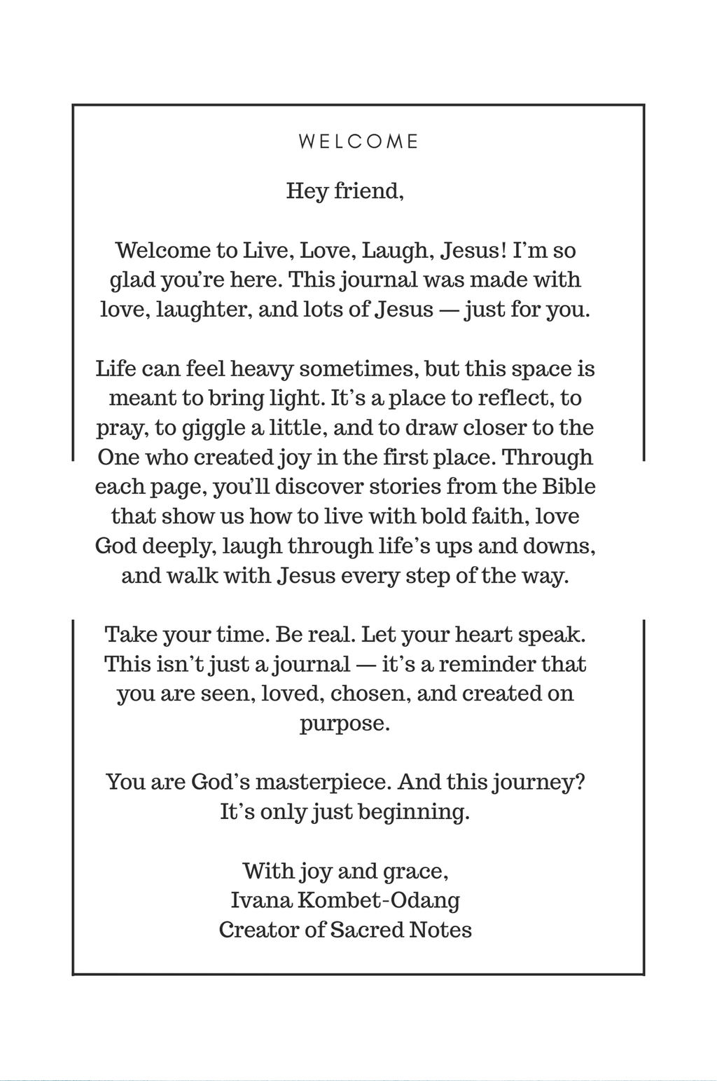 Live , Love, Laugh Jesus