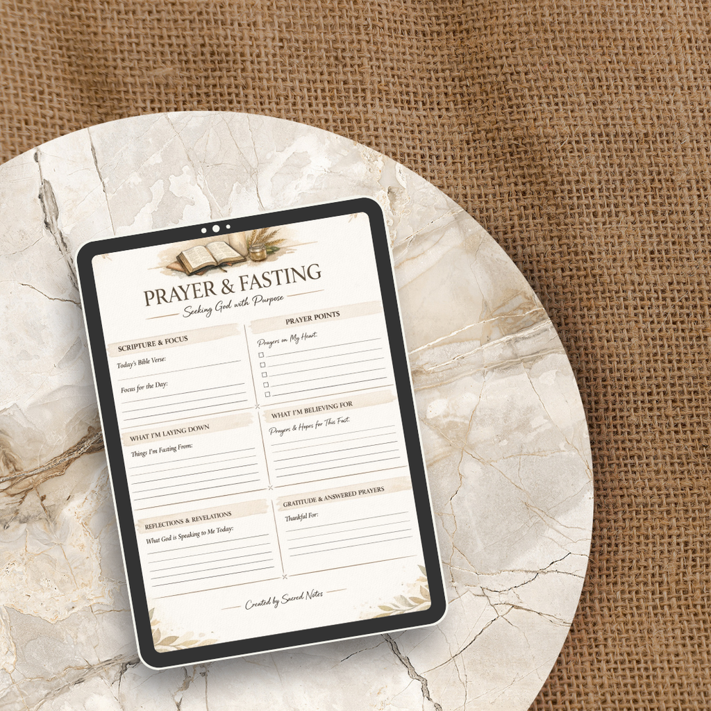 Prayer & Fasting Printable | Guided Spiritual Worksheet