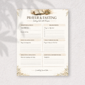Prayer & Fasting Printable | Guided Spiritual Worksheet